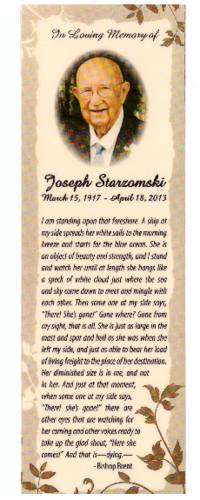 Joseph Starzomski, Memorial Card