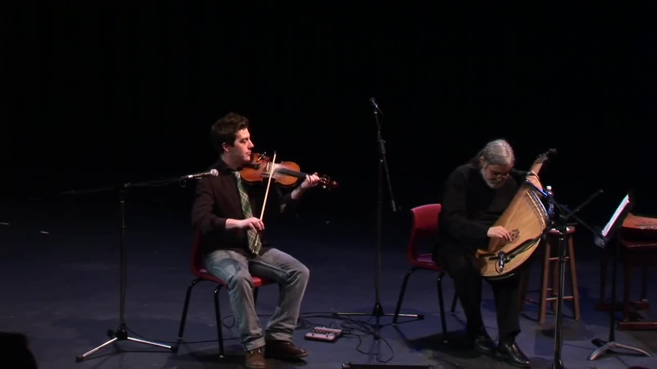 Julian Kytasty playing the Bandura and Colin Grant on fiddle
