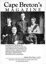 The cover page for Cape Breton's Magazine Issue 33 that featured stories of Cape Bretoners who fought in World War I. The article includes an interview with Kristopher Mayich., a central figure within the Whitney Pier Croatian community.