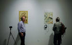 Former Jewish residents of Cape Breton Island joined by Dr Randall Schnoor listen to CBC broadcasts, soundscapes, and interview clips as part of the multimedia maps installed during the Jewish Life on Cape Breton Island Exhibit at York university in May 2014.