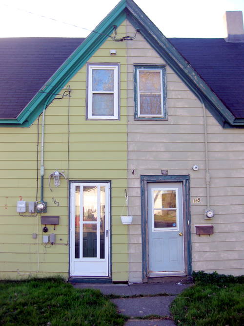 Residences of former steel plant workers known as "company houses."