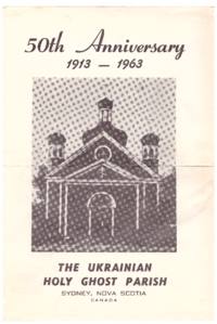 Program for the Golden Jubilee of the Holy Ghost Ukrainian Catholic Parish. 