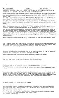 Church Bulletin: church schedule, theological information, discusses performances