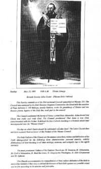 2 pg. bulletin. 1st page talks about the importance of the Sunday. 2nd page church schedule