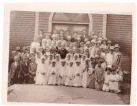 Holy Communion at Holy Ghost Ukrainian Parish, first church