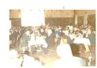 Photograph of a celebration at the Ukrainian Hall