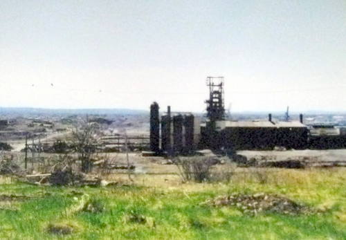 The demolition of the Steel Plant was photographed by Frank Starzomski and included in his family's scrapbook album commemorating his father Joseph Starzomski..