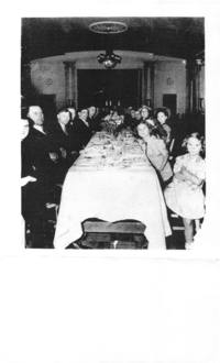 Group at dinner either at Lord Nelson or Scotia Hotel in Halifax. Picture has Father Zarsky and Paul Yavorsky.