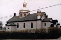Photograph exterior of the Holy Ghost Ukrainian Catholic Parish north West of the Church.
