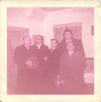 Male carollers at a house on Christmas (Julian Calendar)