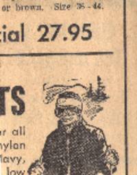 Advertisements for Christmas Tea and Sale sponsored by U.C.W.C