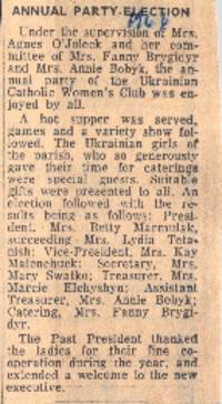 U.C.W.C held the annual party-election, bringing in a new president. The article discusses this and includes information about who they brought in. 