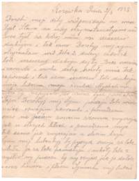Letter to Joseph Kuna in Polish written in 1933.