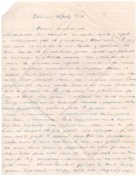 Letter to Joseph Kuna from Montreal in 1933.