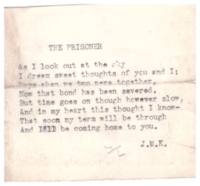 Poem by J. Kuna entitled The Prisoner.