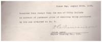 Receipt for the purchase of a dwelling (No. 2) in Glace Bay. 