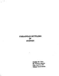 Grade School Paper, which includes a small interview with Catherine Berezuk (the author’s grandmother) and photographs.