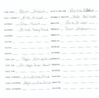 Family genealogical records of Steve Hasiuk, including wife’s maiden name, brother, sister and their spouses' information as well as any children.