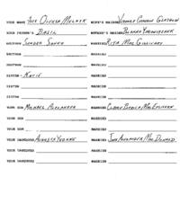Family genealogical records of Oleksa Melnyk, including wife’s maiden name, brother, sister and their spouses' information as well as any children.
