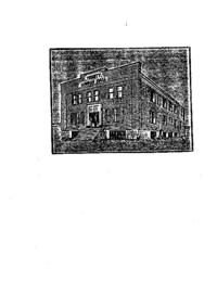 Photograph of copied drawing of Trinity Church Hall