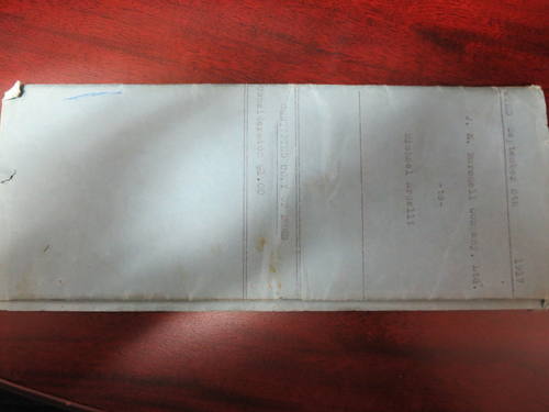 Front photograph of the original land donation deed for St. Mary's Polish Church in Sydney, Nova Scotia circa 1917.