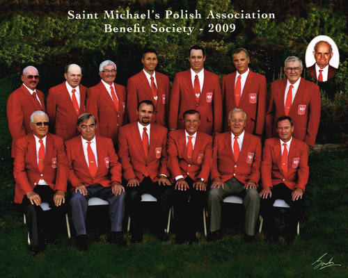 A picture of the St. Michael's Benefit Society members from 2009, connected to St. Mary's Polish Church in Sydney, Nova Scotia.