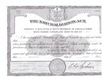 Naturalization certificate for Mary Horechuk: 1. Certificate 2. Particulars