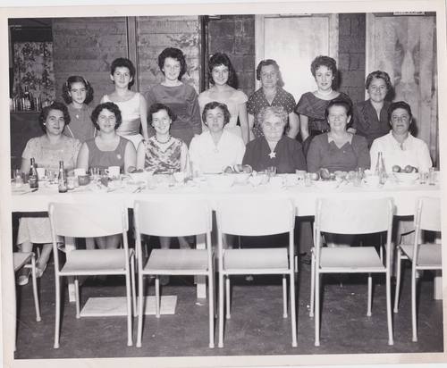 Croatian women pose for a photograph during a celebration at the Croatian Hall.